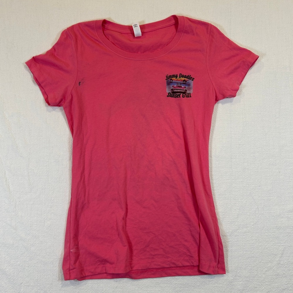 Jimmy Doodles Will Dance for Biscuits and Gravy Pink Graphic Tee L Funny - Picture 3 of 7